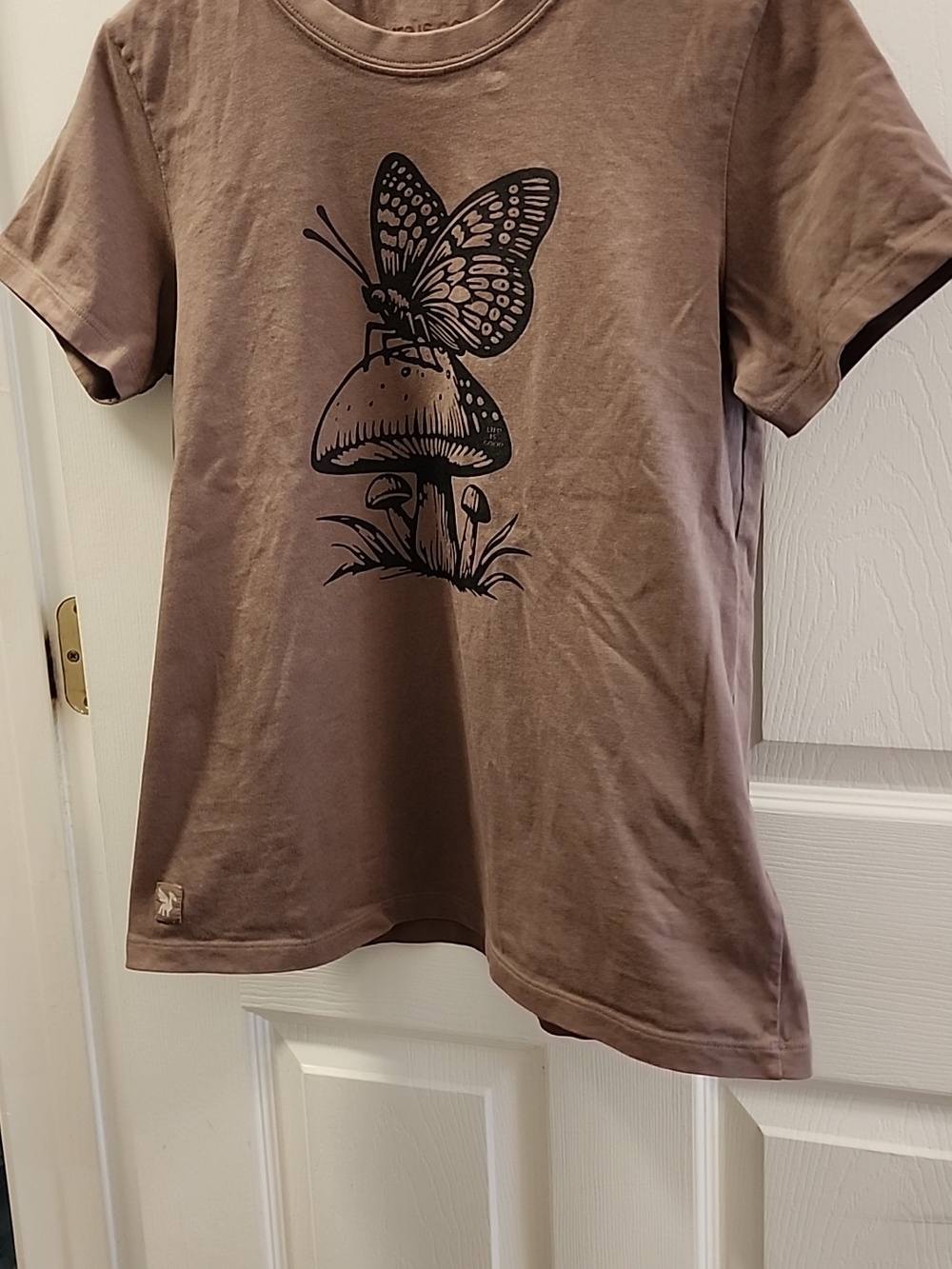 Life is Good Butterfly Mushroom Women's Crusher Crew Tee Shirt